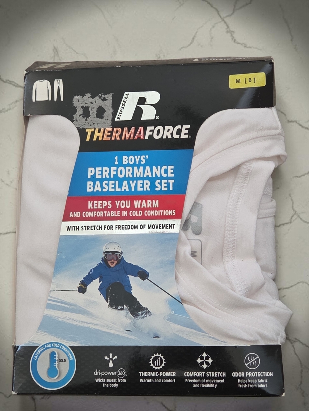 Therma Force performance baseline set  Boys size 8